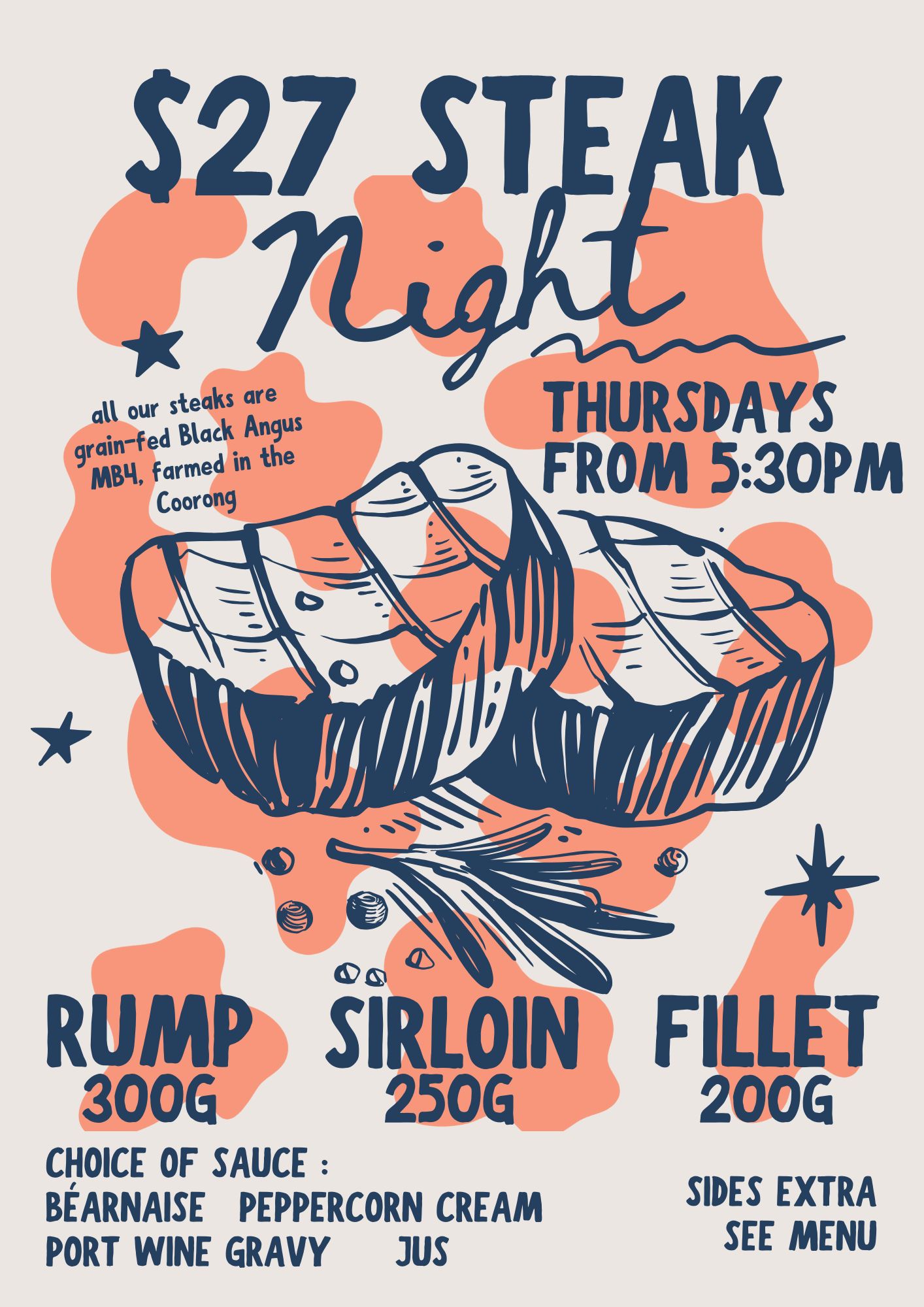 $27 Steak Night - Every Thursdays